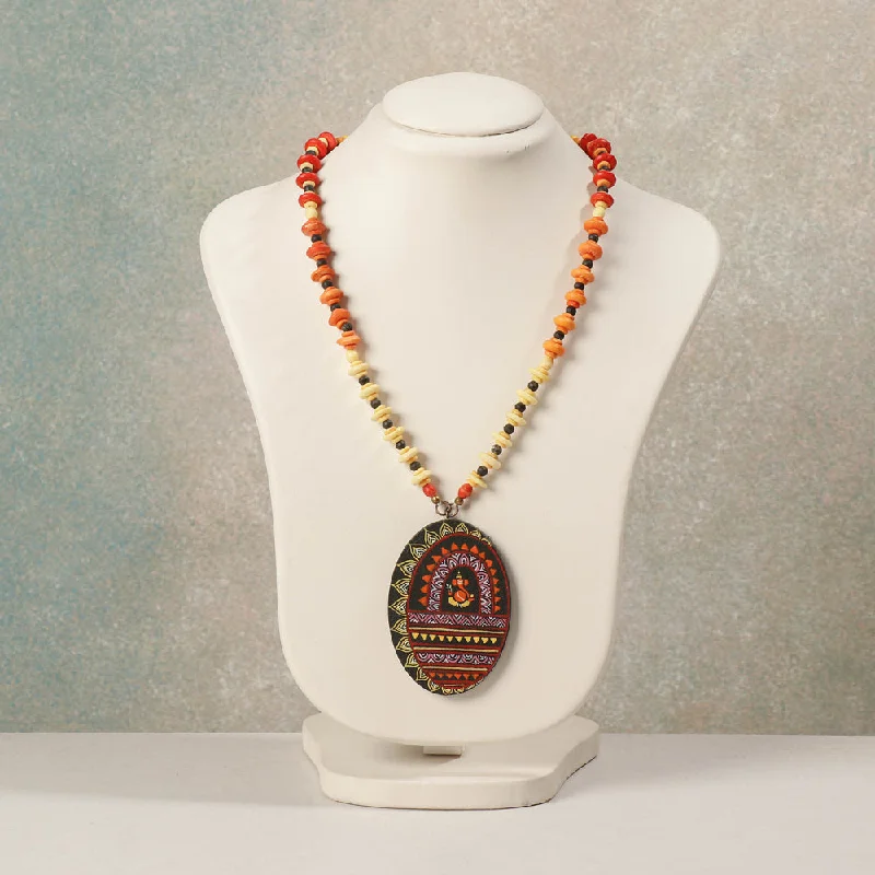 Discounted Jewelry For A Glamorous Look Miniature Handpainted Wooden Necklace With Beads Discounted Jewelry For A Glamorous Look Miniature Handpainted Wooden Necklace With Beads