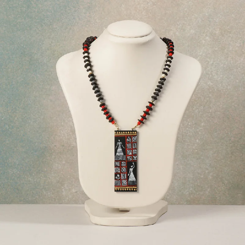 Limited-Time Offer On Elegant Jewelry Pieces Miniature Handpainted Wooden Necklace With Beads Limited-Time Offer On Elegant Jewelry Pieces Miniature Handpainted Wooden Necklace With Beads