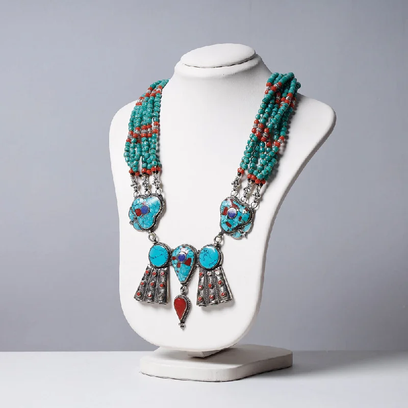 Ethnic Tribal Tibetan Beadwork Necklace from Himalayas