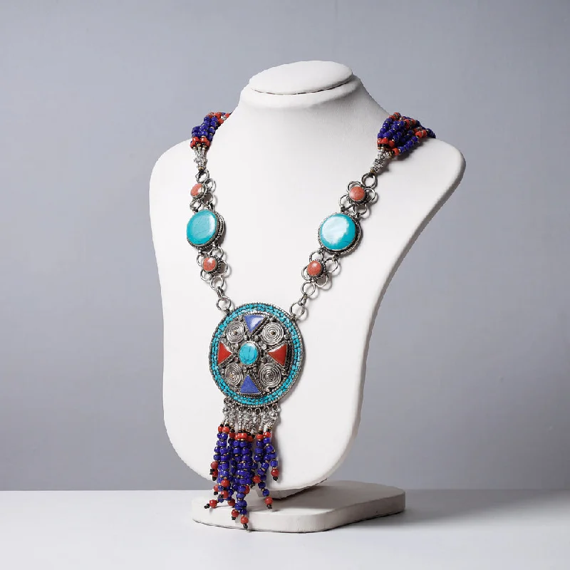 Ethnic Tribal Tibetan Beadwork Necklace from Himalayas