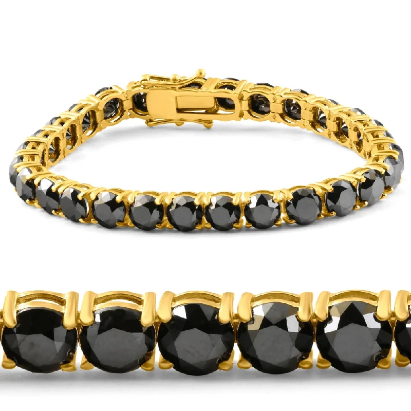 Huge Savings On Premium Jewelry Styles 35Ct Black Diamond 14k Yellow Gold Women's Tennis Bracelet 7" Huge Savings On Premium Jewelry Styles 35Ct Black Diamond 14k Yellow Gold Women's Tennis Bracelet 7"