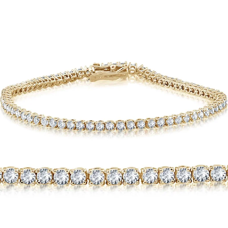 Get The Jewelry You Love At A Price You Love 4 Carat TW Round Cut Lab Grown Diamond Tennis Bracelet 14k Yellow Gold Lab Grown Get The Jewelry You Love At A Price You Love 4 Carat TW Round Cut Lab Grown Diamond Tennis Bracelet 14k Yellow Gold Lab Grown