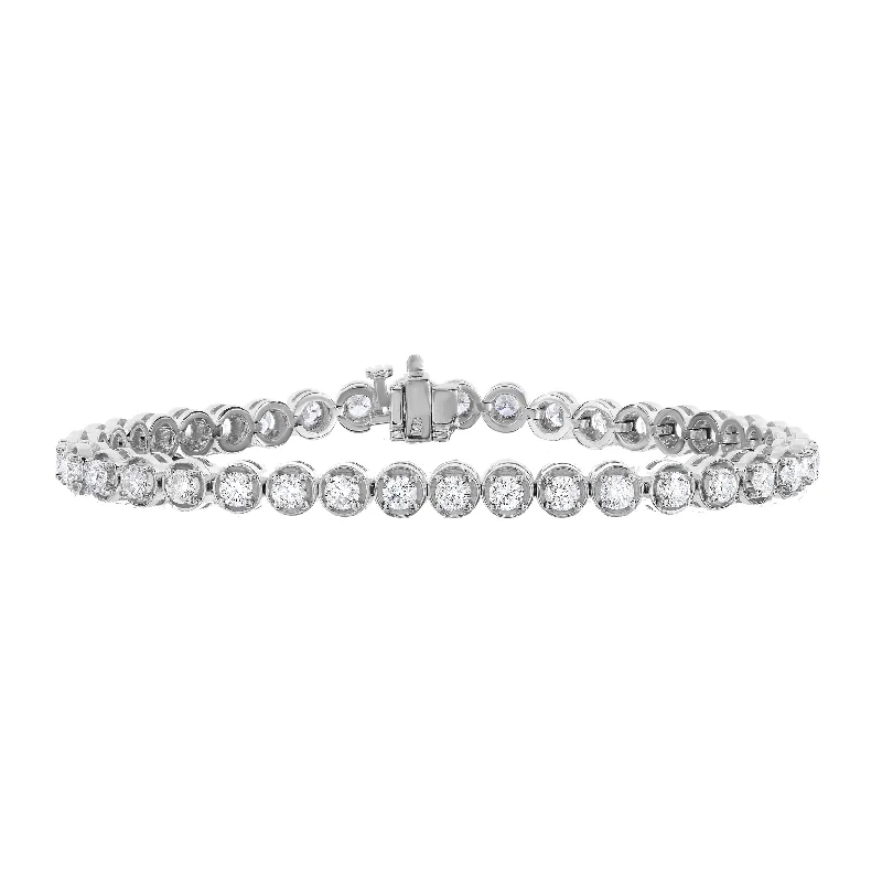 Luxury Jewelry At Unbeatable Discounts 4 cttw I1-I2 Clarity Diamond Bracelet 14K White Gold Tennis Round Prong 7 Inch