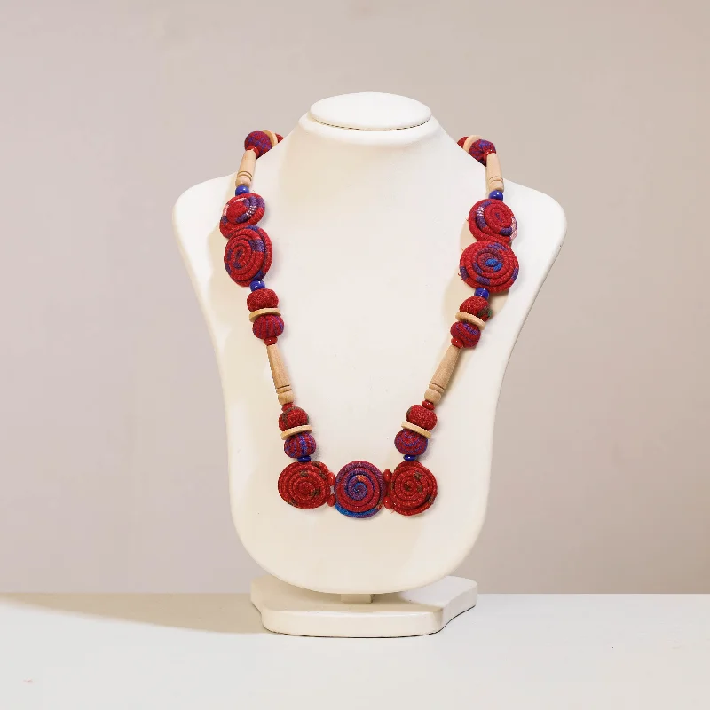 Elegant Jewelry Styles At Budget-Friendly Prices Handcrafted Gamcha Fabart Necklace with Beadwork by Rangila Dhaga Elegant Jewelry Styles At Budget-Friendly Prices Handcrafted Gamcha Fabart Necklace with Beadwork by Rangila Dhaga