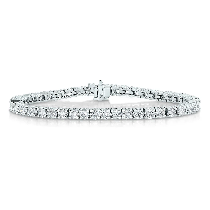 Limited-Stock Jewelry Sale – Once It's Gone, It's Gone 5 cttw Diamond Bracelet 14K White Gold Classic Tennis Round Prong Set 7 Inch