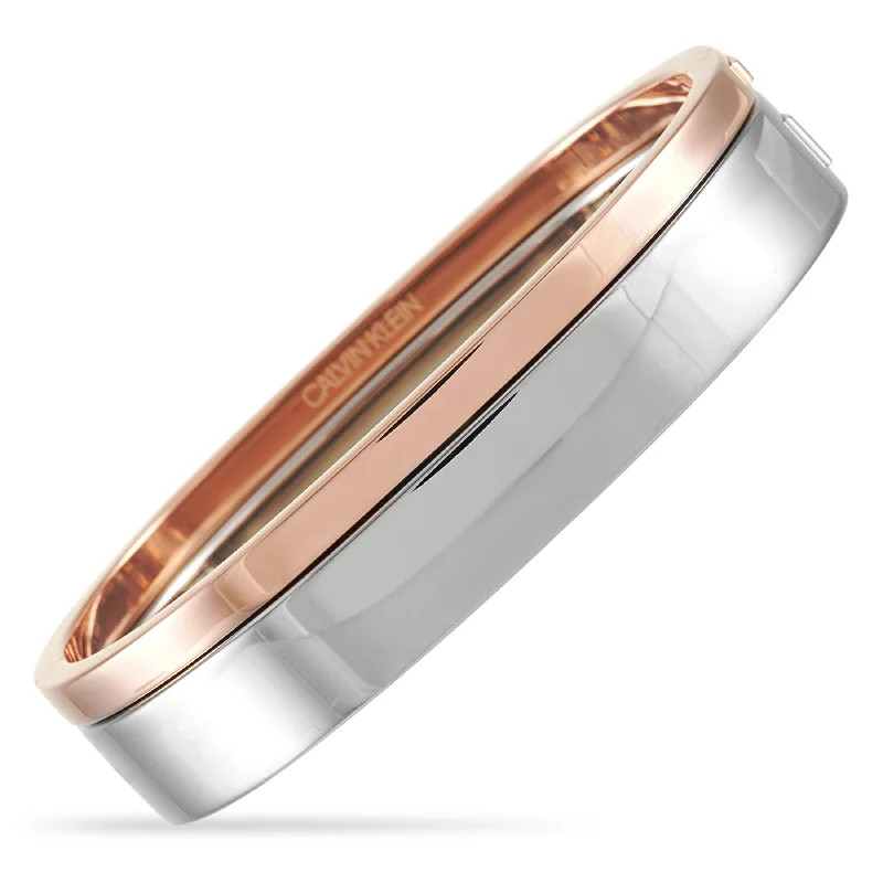 Sparkle In Style With Our Best Jewelry Deals Calvin Klein Hook Stainless Steel Rose Gold PVD Closed Bangle Bracelet Set