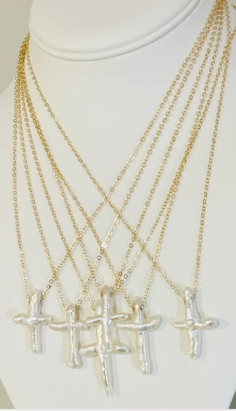 High-End Sparkle, Low-End Prices – Jewelry Sale Live Pearl Cross Gold Filled Necklace by Charzie Jewelry High-End Sparkle, Low-End Prices – Jewelry Sale Live Pearl Cross Gold Filled Necklace by Charzie Jewelry
