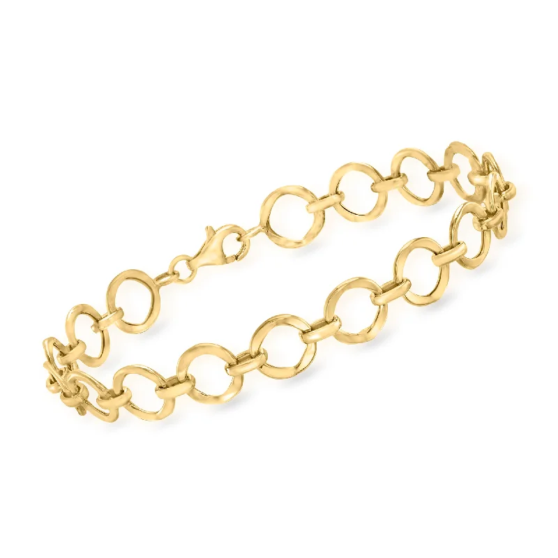 Limited-Time Offer On Elegant Jewelry Pieces Ross-Simons 14kt Yellow Gold Circle-Link Bracelet Limited-Time Offer On Elegant Jewelry Pieces Ross-Simons 14kt Yellow Gold Circle-Link Bracelet