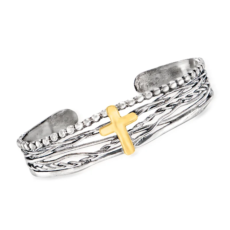Exclusive Jewelry Offers – Sparkle For Less Ross-Simons Two-Tone Cross Cuff Bracelet Exclusive Jewelry Offers – Sparkle For Less Ross-Simons Two-Tone Cross Cuff Bracelet