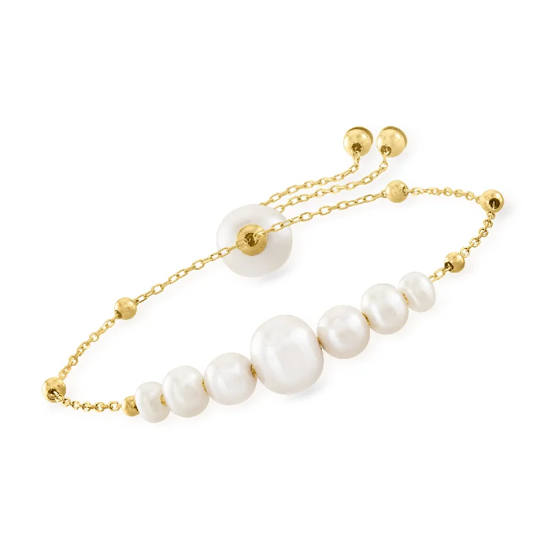 Save On Luxury Jewelry Pieces – Limited-Time Offers Ross-Simons 4-9.5mm Cultured Pearl Bolo Bracelet in 14kt Yellow Gold Save On Luxury Jewelry Pieces – Limited-Time Offers Ross-Simons 4-9.5mm Cultured Pearl Bolo Bracelet in 14kt Yellow Gold