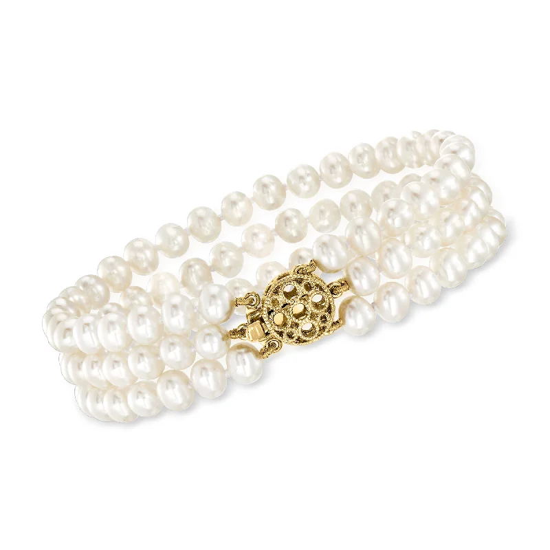 Exclusive Gemstone Jewelry Markdowns – Shop Now Ross-Simons 5-5.5mm Cultured Pearl Bracelet With 14kt Yellow Gold Clasp Exclusive Gemstone Jewelry Markdowns – Shop Now Ross-Simons 5-5.5mm Cultured Pearl Bracelet With 14kt Yellow Gold Clasp