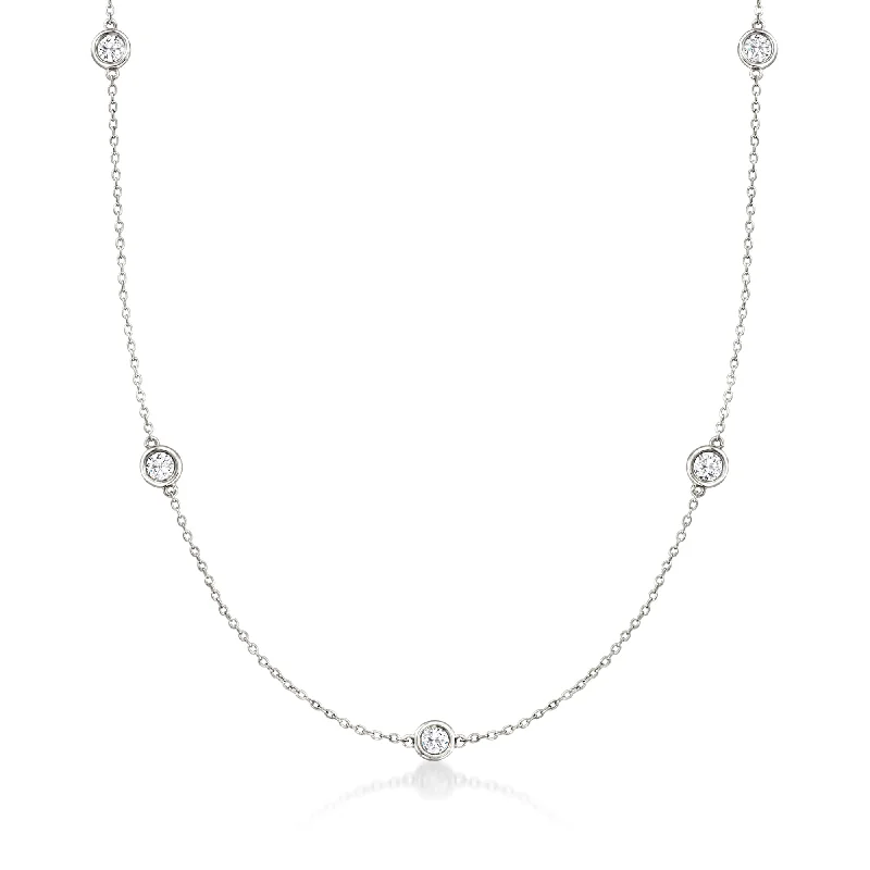 Once-A-Year Jewelry Deals – Shop Before They’Re Gone Ross-Simons Bezel-Set Diamond Station Necklace in 14kt White Gold Once-A-Year Jewelry Deals – Shop Before They’Re Gone Ross-Simons Bezel-Set Diamond Station Necklace in 14kt White Gold