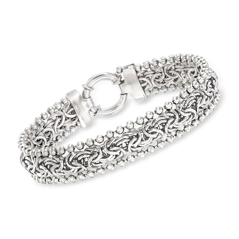 Your Dream Jewelry At Dream Prices Ross-Simons Byzantine Beaded Bracelet in Sterling Silver Your Dream Jewelry At Dream Prices Ross-Simons Byzantine Beaded Bracelet in Sterling Silver