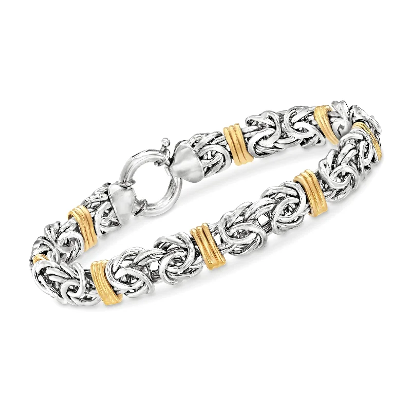 Bestselling Jewelry At Special Promotional Rates Ross-Simons Byzantine Bracelet in Sterling Silver and 14kt Yellow Gold Bestselling Jewelry At Special Promotional Rates Ross-Simons Byzantine Bracelet in Sterling Silver and 14kt Yellow Gold