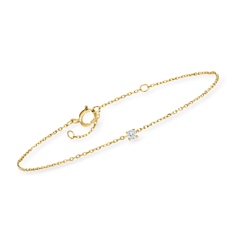 Trending Jewelry Styles Now At Limited-Time Discounts Ross-Simons Diamond-Accented Station Bracelet in 14kt Yellow Gold