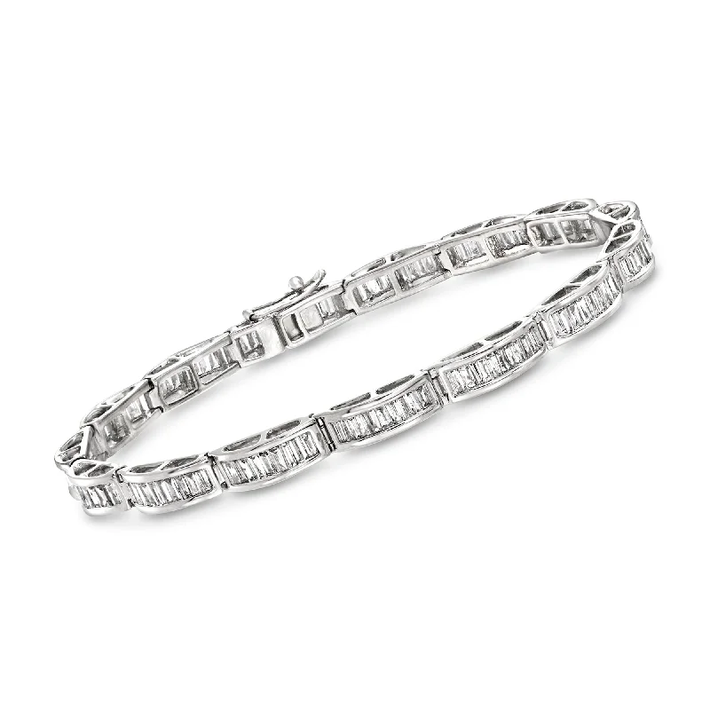 Adjustable Charm Bracelets For A Perfect Fit Ross-Simons Diamond Baguette Bracelet in 14kt White Gold Adjustable Charm Bracelets For A Perfect Fit Ross-Simons Diamond Baguette Bracelet in 14kt White Gold