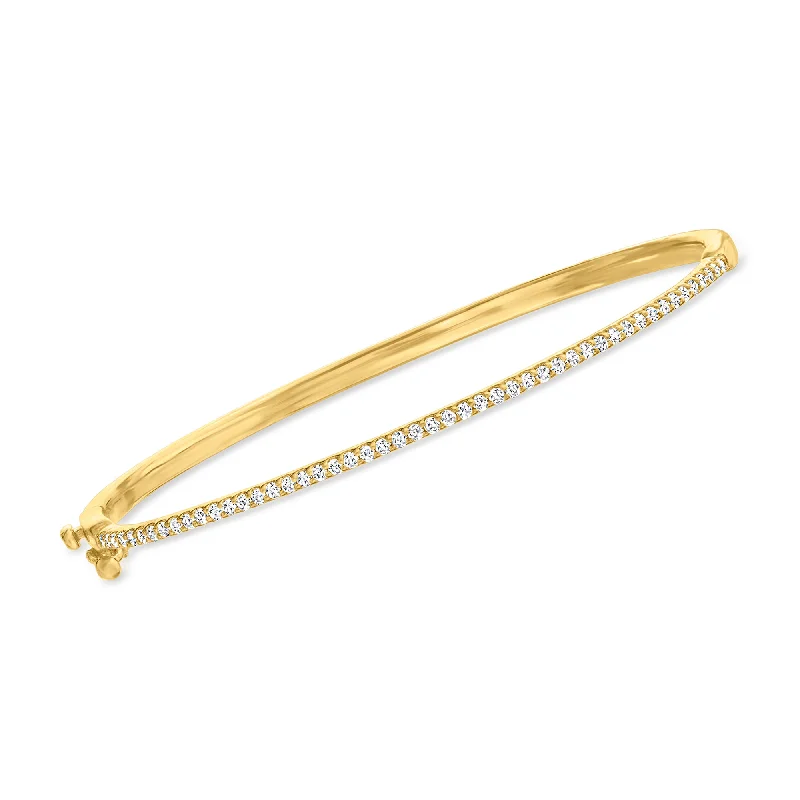 Buy More, Save More On Stunning Jewelry Designs Ross-Simons Diamond Bangle Bracelet in 18kt Gold Over Sterling