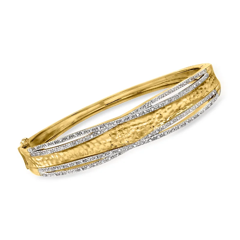 Exclusive Jewelry Sale – Sparkle For Less Ross-Simons Diamond Bangle Bracelet in 18kt Gold Over Sterling Exclusive Jewelry Sale – Sparkle For Less Ross-Simons Diamond Bangle Bracelet in 18kt Gold Over Sterling