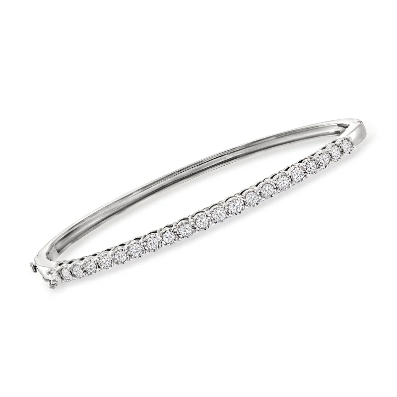 Exclusive Gemstone Jewelry At Special Prices Ross-Simons Diamond Bangle Bracelet in Sterling Silver Exclusive Gemstone Jewelry At Special Prices Ross-Simons Diamond Bangle Bracelet in Sterling Silver