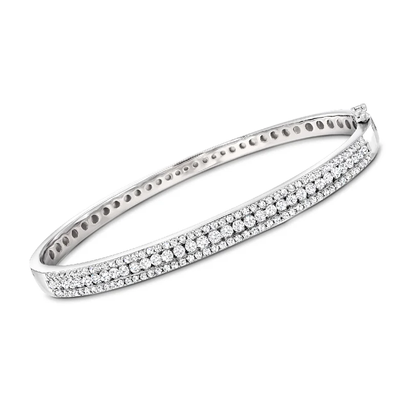 Premium Jewelry Now Available At Special Discounts Ross-Simons Diamond Bangle Bracelet in Sterling Silver Premium Jewelry Now Available At Special Discounts Ross-Simons Diamond Bangle Bracelet in Sterling Silver