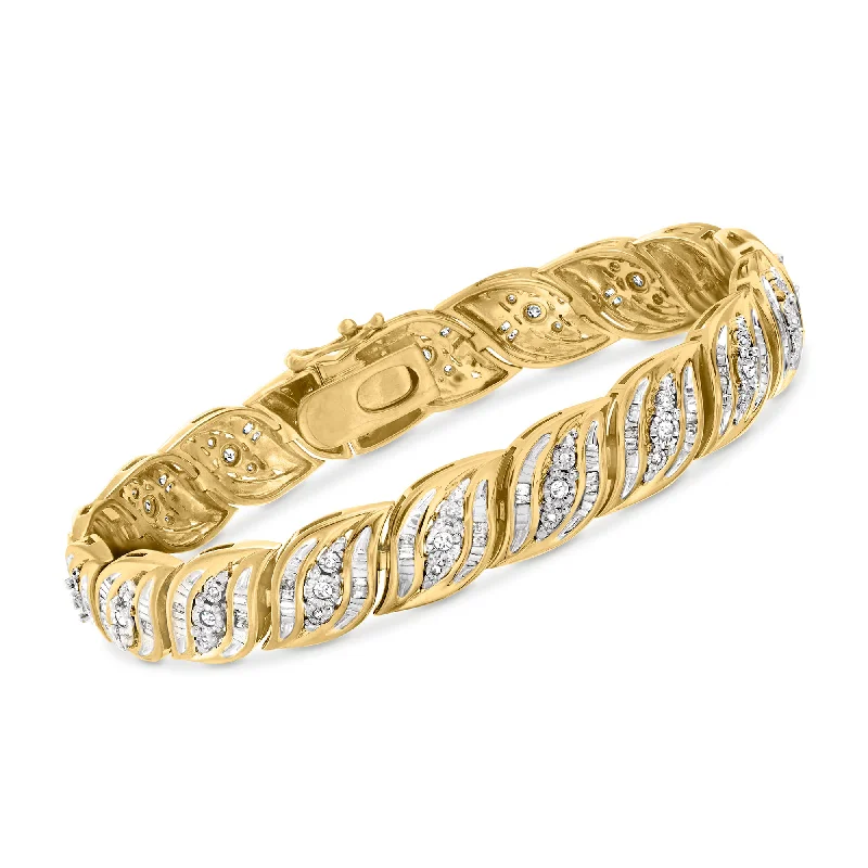 Affordable Elegance – Premium Jewelry At Special Prices Ross-Simons Diamond Bracelet in 18kt Gold Over Sterling