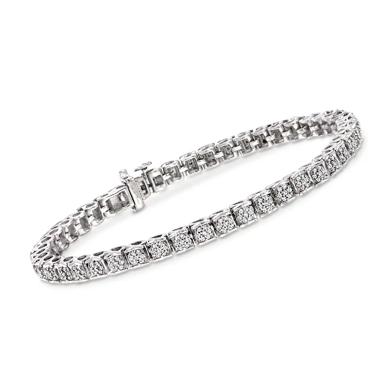 Luxury Jewelry Now At Special Promotional Rates Ross-Simons Diamond Bracelet in Sterling Silver Luxury Jewelry Now At Special Promotional Rates Ross-Simons Diamond Bracelet in Sterling Silver