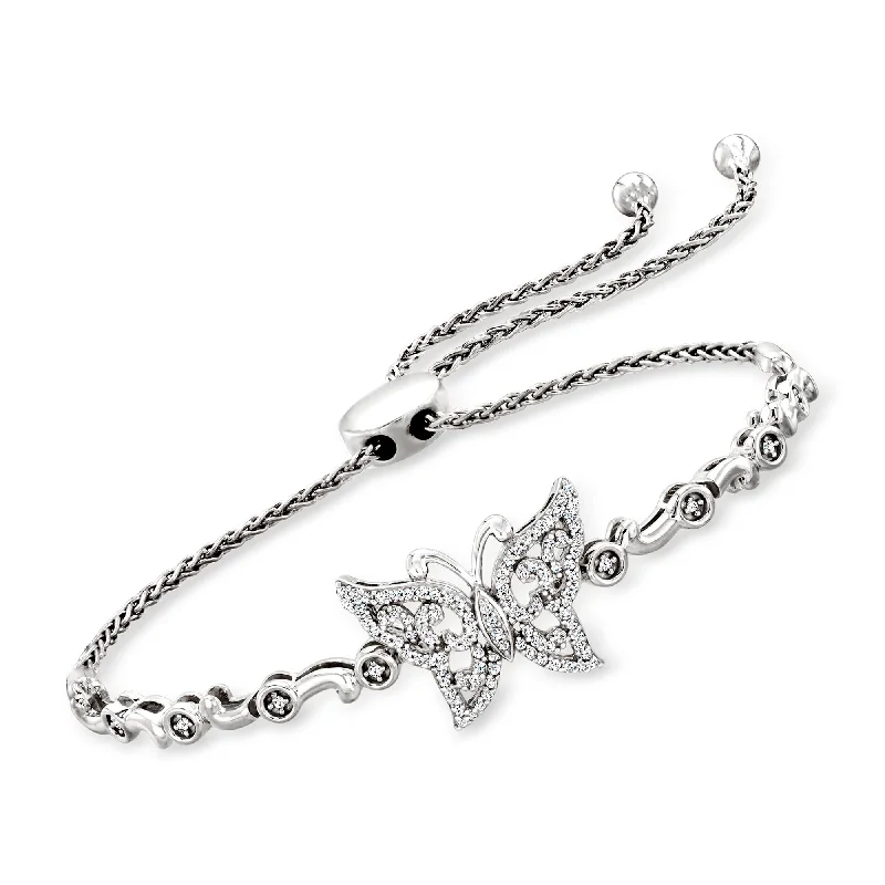 Elegant Jewelry, Exclusive Prices – Shop Now Ross-Simons Diamond Butterfly Bolo Bracelet in Sterling Silver Elegant Jewelry, Exclusive Prices – Shop Now Ross-Simons Diamond Butterfly Bolo Bracelet in Sterling Silver