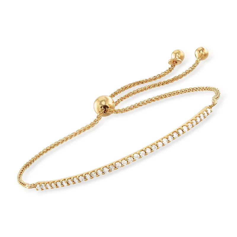 Shop Signature Jewelry Styles At Exclusive Prices Ross-Simons Diamond Curved Bar Bolo Bracelet in 18kt Gold Over Sterling Shop Signature Jewelry Styles At Exclusive Prices Ross-Simons Diamond Curved Bar Bolo Bracelet in 18kt Gold Over Sterling