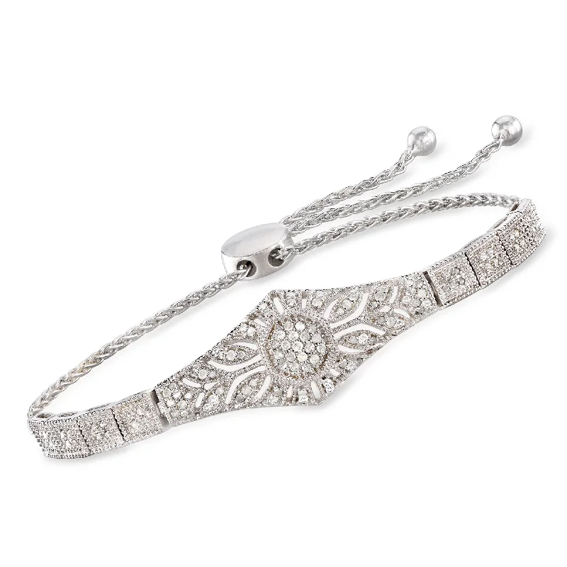 Jewelry Sale Alert – Shop Timeless Elegance Today Ross-Simons Diamond Floral Openwork Bolo Bracelet in Sterling Silver Jewelry Sale Alert – Shop Timeless Elegance Today Ross-Simons Diamond Floral Openwork Bolo Bracelet in Sterling Silver