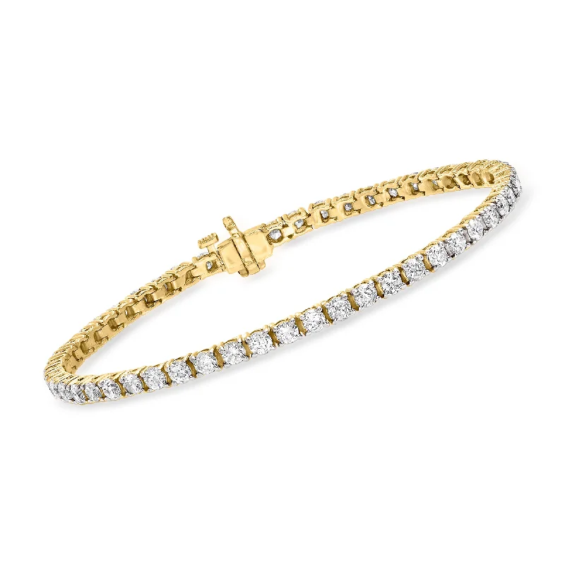 Shop Stylish Jewelry Now And Save Big Ross-Simons Diamond Tennis Bracelet in 14kt Yellow Gold Shop Stylish Jewelry Now And Save Big Ross-Simons Diamond Tennis Bracelet in 14kt Yellow Gold