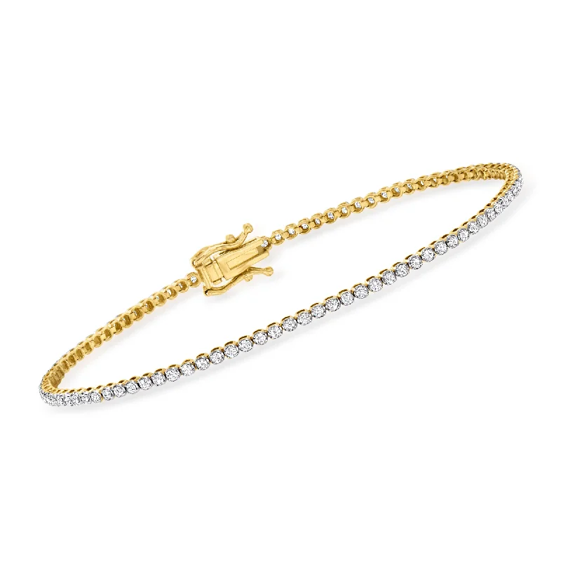 Premium Jewelry At Special Low Prices For A Limited Time Ross-Simons Diamond Tennis Bracelet in 14kt Yellow Gold Premium Jewelry At Special Low Prices For A Limited Time Ross-Simons Diamond Tennis Bracelet in 14kt Yellow Gold