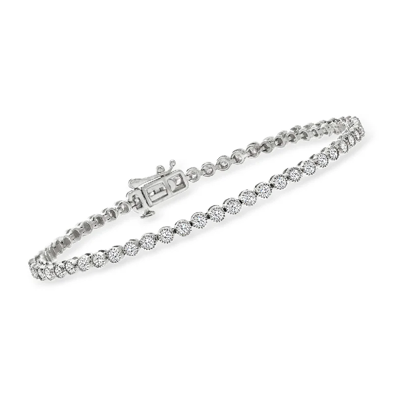 Trendy And Classic Jewelry Now At Reduced Prices Ross-Simons Diamond Tennis Bracelet in Sterling Silver Trendy And Classic Jewelry Now At Reduced Prices Ross-Simons Diamond Tennis Bracelet in Sterling Silver