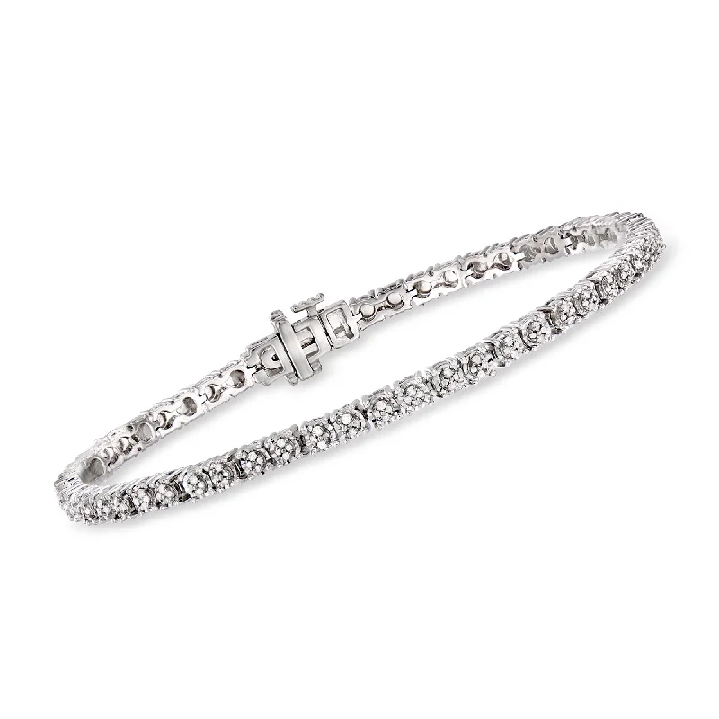 Premium Jewelry Now Available At Special Discounts Ross-Simons Diamond Tennis Bracelet in Sterling Silver Premium Jewelry Now Available At Special Discounts Ross-Simons Diamond Tennis Bracelet in Sterling Silver