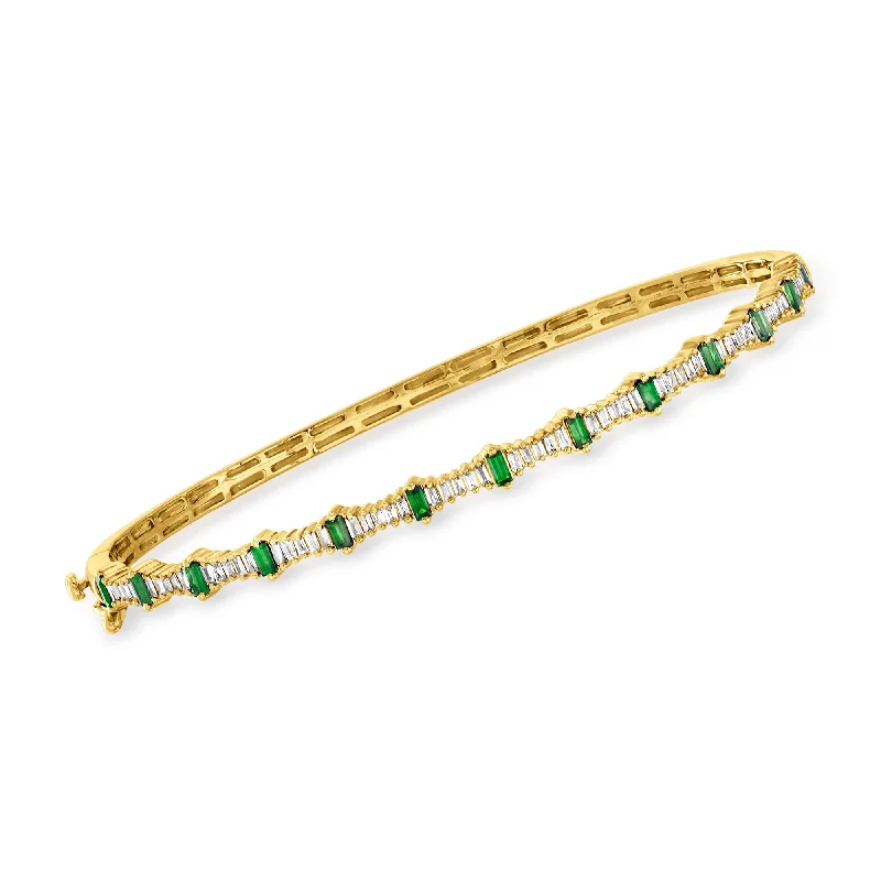 Unmissable Jewelry Sale – Shop Before It's Too Late Ross-Simons Emerald and . Diamond Bangle Bracelet in 14kt Yellow Gold Unmissable Jewelry Sale – Shop Before It's Too Late Ross-Simons Emerald and . Diamond Bangle Bracelet in 14kt Yellow Gold