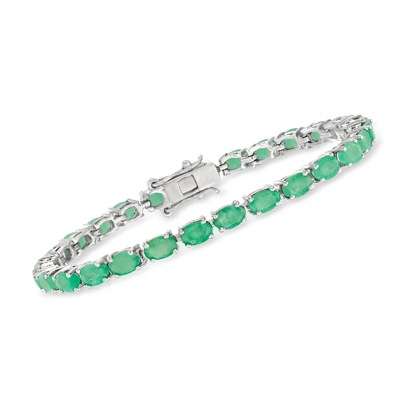 Timeless Elegance At Unbelievable Discounts Ross-Simons Emerald Tennis Bracelet in Sterling Silver Timeless Elegance At Unbelievable Discounts Ross-Simons Emerald Tennis Bracelet in Sterling Silver
