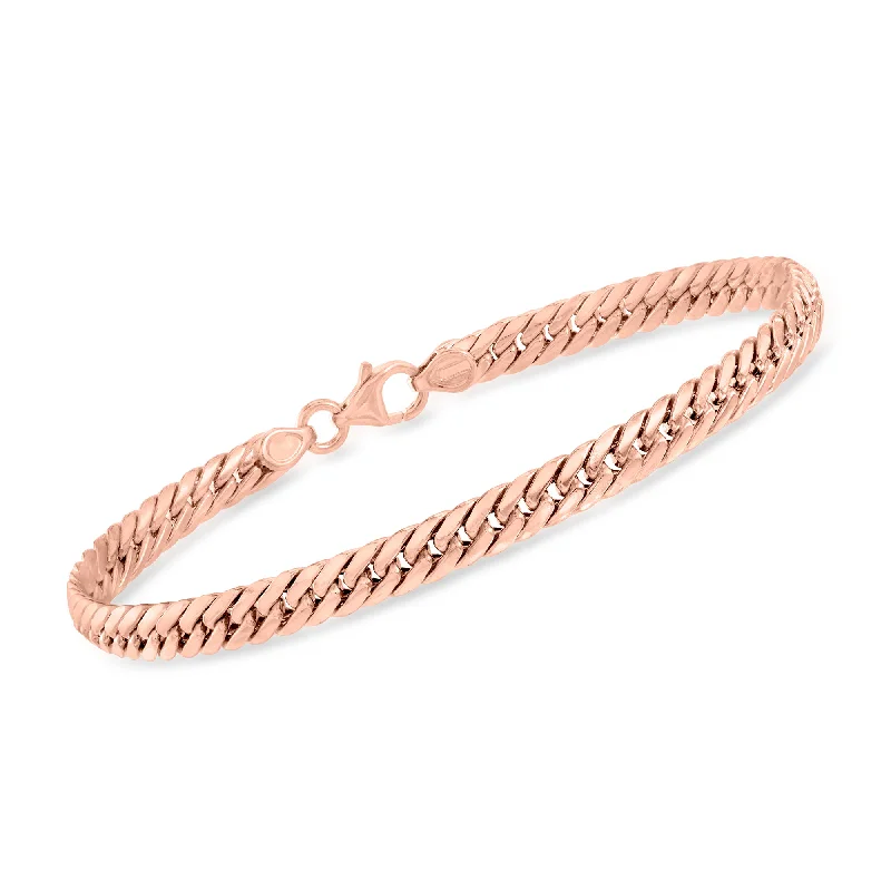Limited-Stock Jewelry Sale – Once It's Gone, It's Gone Ross-Simons Italian 14kt Rose Gold Cuban-Link Bracelet Limited-Stock Jewelry Sale – Once It's Gone, It's Gone Ross-Simons Italian 14kt Rose Gold Cuban-Link Bracelet