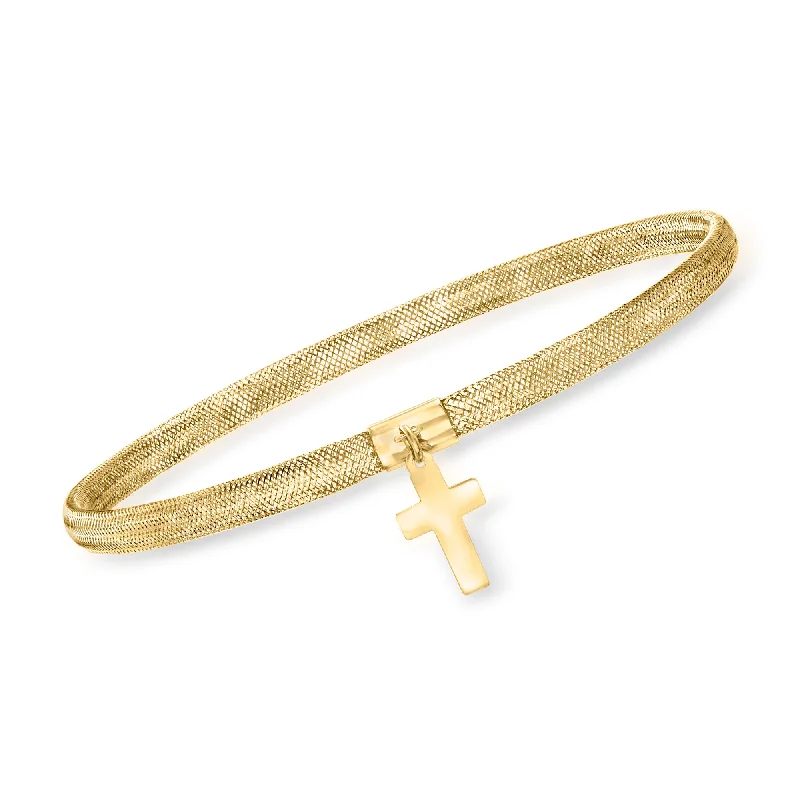 Elegant Jewelry, Exclusive Prices – Shop Now Ross-Simons Italian 14kt Yellow Gold Cross Charm Mesh Bracelet Elegant Jewelry, Exclusive Prices – Shop Now Ross-Simons Italian 14kt Yellow Gold Cross Charm Mesh Bracelet