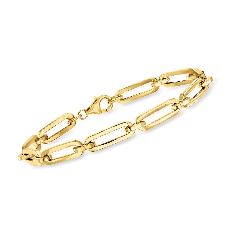 Bohemian-Inspired Jewelry For Free-Spirited Fashion Ross-Simons Italian 14kt Yellow Gold Paper Clip Link Bracelet Bohemian-Inspired Jewelry For Free-Spirited Fashion Ross-Simons Italian 14kt Yellow Gold Paper Clip Link Bracelet