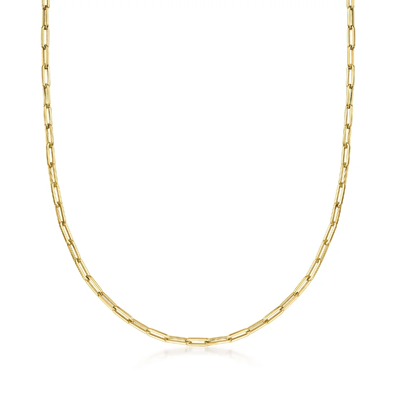 Elegant Jewelry, Exclusive Prices – Shop Now Ross-Simons Italian 14kt Yellow Gold Paper Clip Link Necklace Elegant Jewelry, Exclusive Prices – Shop Now Ross-Simons Italian 14kt Yellow Gold Paper Clip Link Necklace