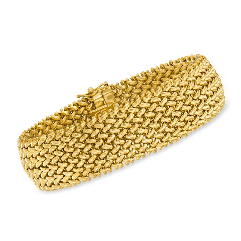 Versatile Layering Jewelry For Effortless Chic Ross-Simons Italian 14kt Yellow Gold Wide Riso Link Bracelet Versatile Layering Jewelry For Effortless Chic Ross-Simons Italian 14kt Yellow Gold Wide Riso Link Bracelet