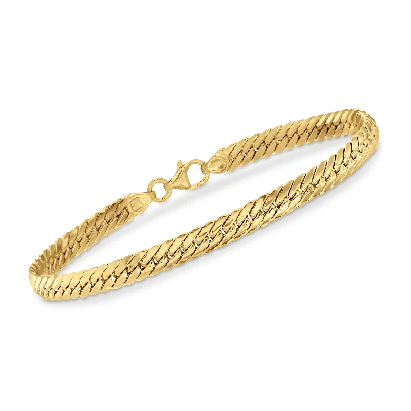 Shine Bright With Our Special Jewelry Promotions Ross-Simons Italian 18kt Yellow Gold Cuban-Link Bracelet Shine Bright With Our Special Jewelry Promotions Ross-Simons Italian 18kt Yellow Gold Cuban-Link Bracelet