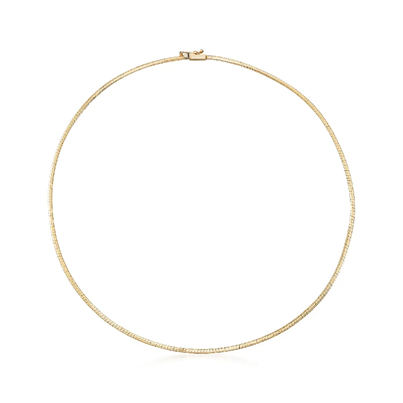 Dainty And Elegant Jewelry Now At Reduced Prices Ross-Simons Italian 2mm 14kt Yellow Gold Omega Necklace Dainty And Elegant Jewelry Now At Reduced Prices Ross-Simons Italian 2mm 14kt Yellow Gold Omega Necklace