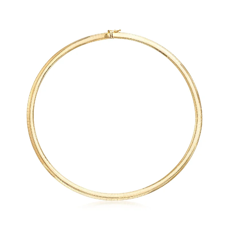 Ross-Simons Italian 6mm 18kt Yellow Gold Omega Necklace