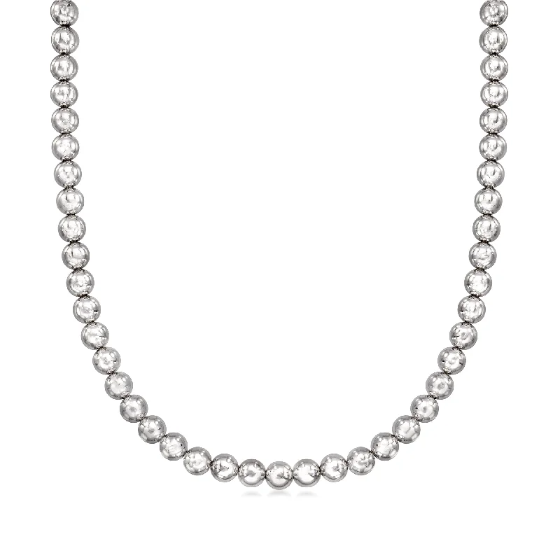 Dazzle With Discounts – Shop Jewelry On Sale Ross-Simons Italian 8mm Sterling Silver Bead Necklace Dazzle With Discounts – Shop Jewelry On Sale Ross-Simons Italian 8mm Sterling Silver Bead Necklace