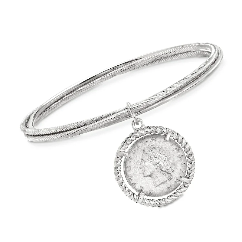 Unique Jewelry Designs Now At Discounted Rates Ross-Simons Italian Sterling Silver Lira Coin Triple Bangle Bracelet Unique Jewelry Designs Now At Discounted Rates Ross-Simons Italian Sterling Silver Lira Coin Triple Bangle Bracelet