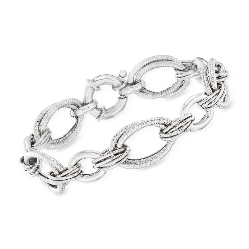 Big Discounts On Elegant Jewelry Collections Ross-Simons Italian Sterling Silver Multi-Oval Link Bracelet Big Discounts On Elegant Jewelry Collections Ross-Simons Italian Sterling Silver Multi-Oval Link Bracelet