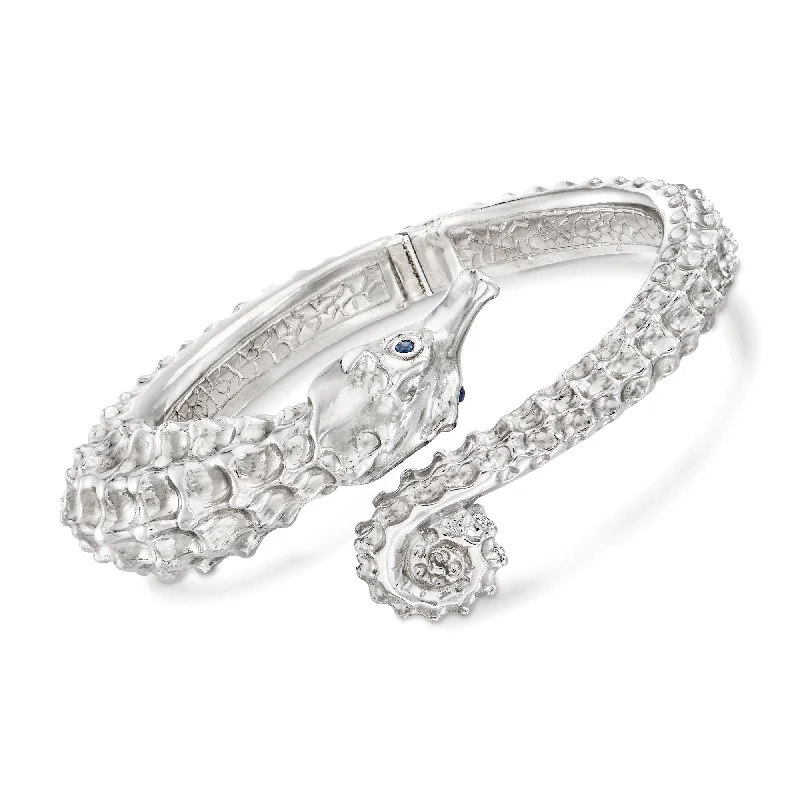 Buy More, Save More On Stunning Jewelry Pieces Ross-Simons Italian Sterling Silver Seahorse Bypass Bangle Bracelet With Sapphire Accents Buy More, Save More On Stunning Jewelry Pieces Ross-Simons Italian Sterling Silver Seahorse Bypass Bangle Bracelet With Sapphire Accents