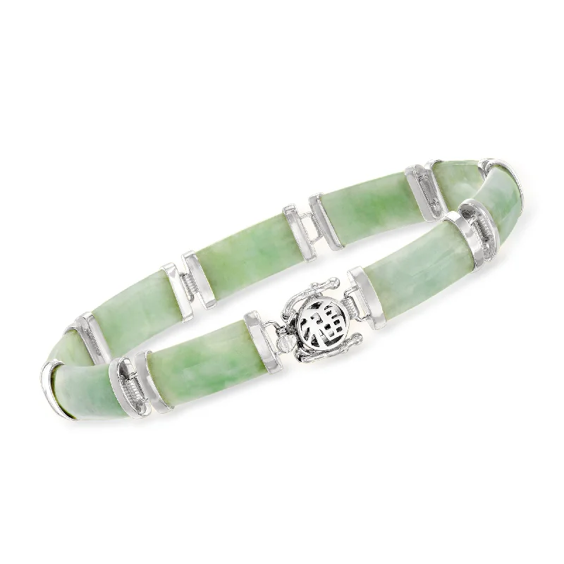 Shop Dazzling Jewelry At The Best Prices Ross-Simons Jade "Good Fortune" Bracelet in Sterling Silver Shop Dazzling Jewelry At The Best Prices Ross-Simons Jade "Good Fortune" Bracelet in Sterling Silver