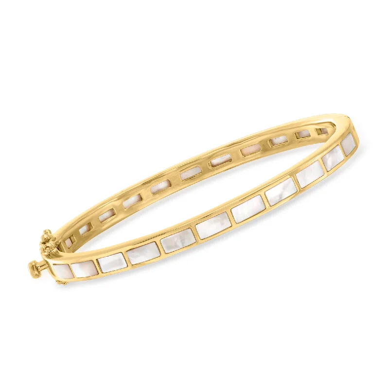 Make Every Moment Shine – Jewelry Discounts Available Ross-Simons Mother-Of-Pearl Bangle Bracelet in 18kt Gold Over Sterling Make Every Moment Shine – Jewelry Discounts Available Ross-Simons Mother-Of-Pearl Bangle Bracelet in 18kt Gold Over Sterling