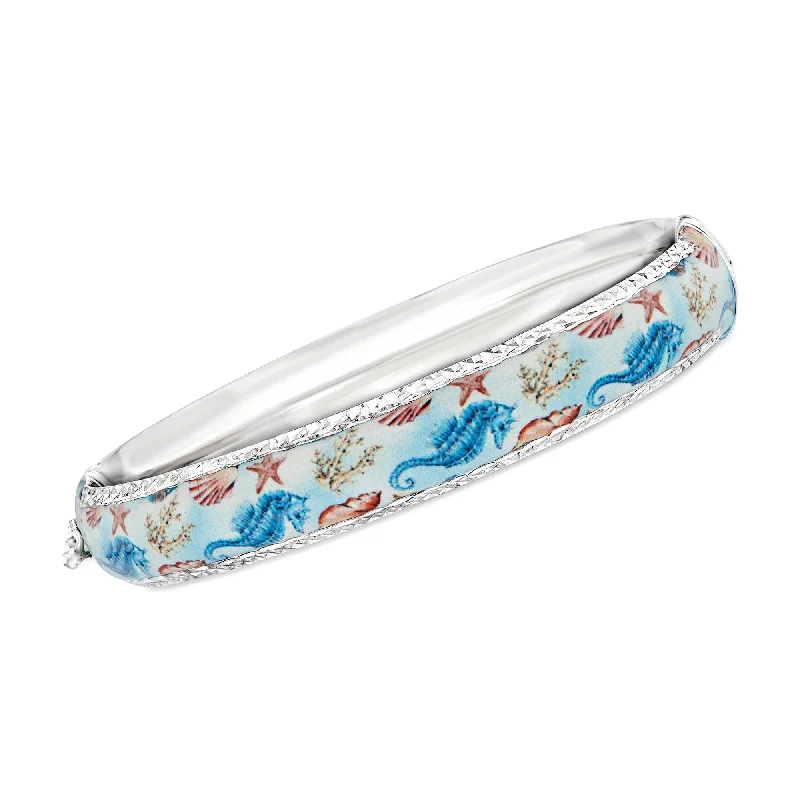 Don't Miss Our Biggest Jewelry Sale Of The Season Ross-Simons Multicolored Enamel Sea Life Bangle Bracelet in Sterling Silver Don't Miss Our Biggest Jewelry Sale Of The Season Ross-Simons Multicolored Enamel Sea Life Bangle Bracelet in Sterling Silver